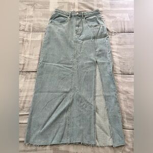 Boohoo Long Jean Skirt